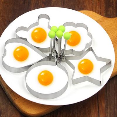 1/5PCS Stainless Steel Egg Molds Ring for Kitchen Utensil Breakfast Baking Pancake DIY Cooking Tool Egg Mold Kitchen Accessories