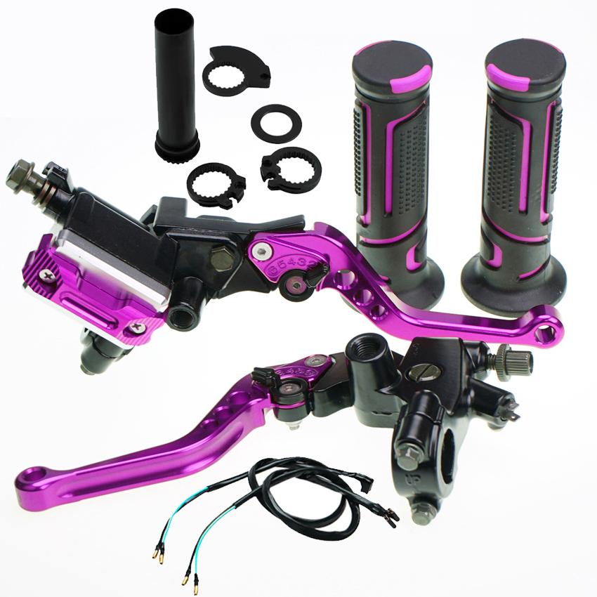 

Мотоциклетный тормозной рычаг сцепления с ЧПУ, гидравлический главный цилиндр, ручка руля 7/8 , 12,7 мм, поршневой рычаг для Honda Yamaha