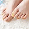 Tropical Escape Pedicure Nail Stickers - 37 Self-Adhesive Tips, Tropical Fruit & Marine Themes, Quick 5-Min Pedicure