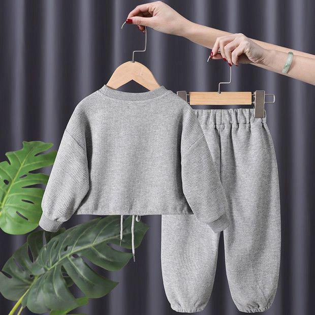 Autumn Kids Girls Clothing Casual Tracksuit Long Sleeve Cartoon Bear Sets Infant Clothes Baby Pants