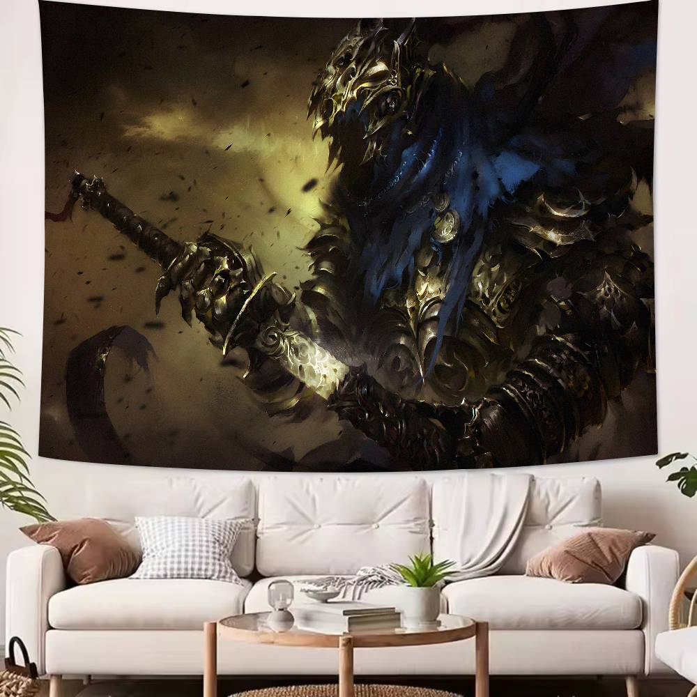 TOP Soul Like Action Game Cool Soul Dark AArtoriasS Knight the AAbysswalkerS Large Tapestry Wall Rugs Dorm Art Home Decor Wall