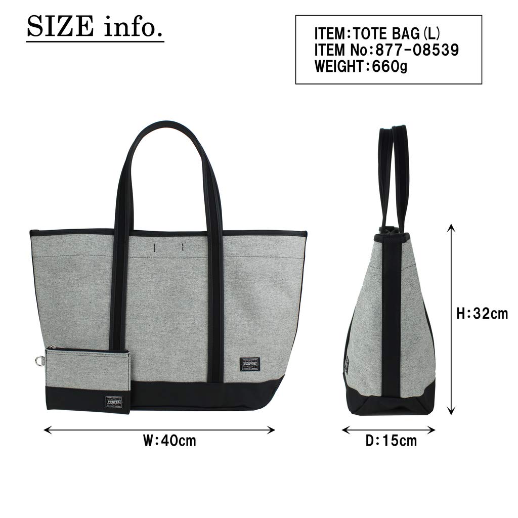 PORTER GIRL Boyfriend Tote Chambray PORTER GIRL BOYFRIEND TOTE CHAMBRAY Tote Bag [Porter Girl] 877-08539 Red/20