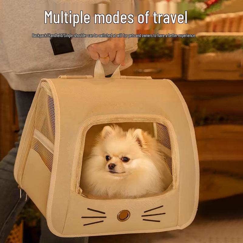 Large Capacity Portable Pet Shoulder Backpack for Cats and Dogs