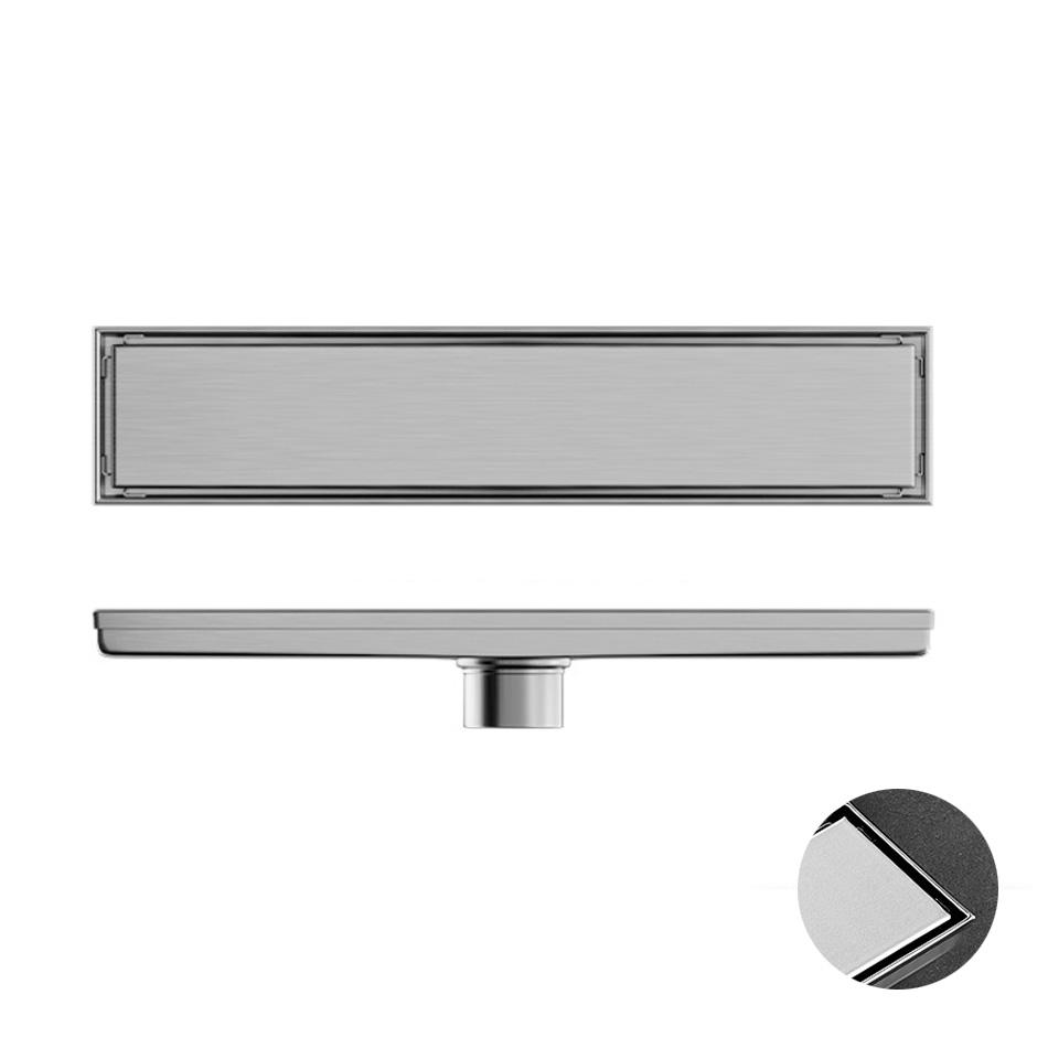 Ванная комната Душевая кабина Слив для пола Невидимая плитка Матовый золотой черный светлый 304 нержавеющая сталь Длинный линейный слив Боковые сливы для пола 8.5x20cm