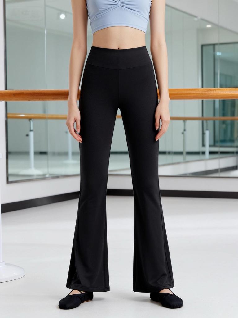 Women's Classic Slimming Dance Pants - Adult Micro Flare Training Trousers