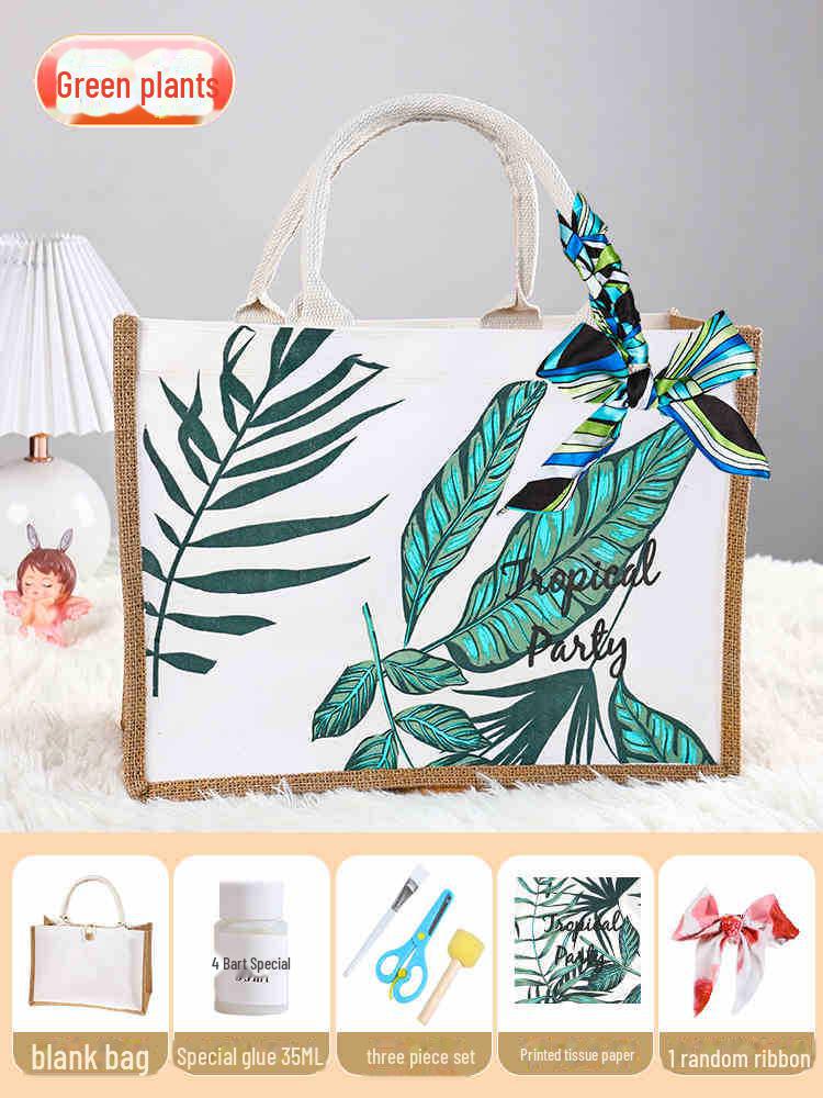 "Handmade Butterfly Canvas Gift Bag for Teacher’s Day and Creative Events"