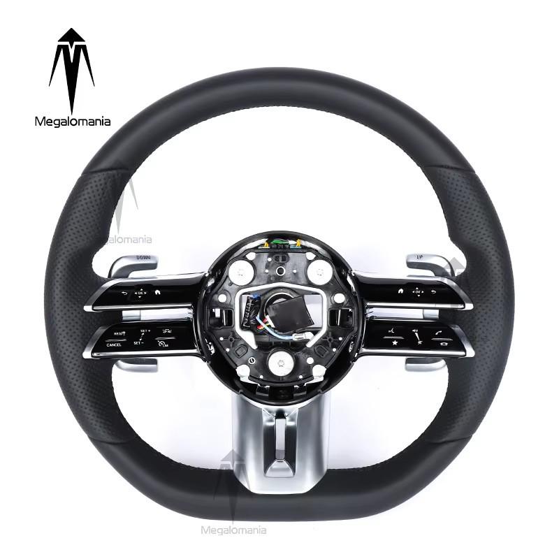 Genuine Leather Steering Wheel for Modified Mercedes-AMG S223, C206, W223, E63, S63, G63