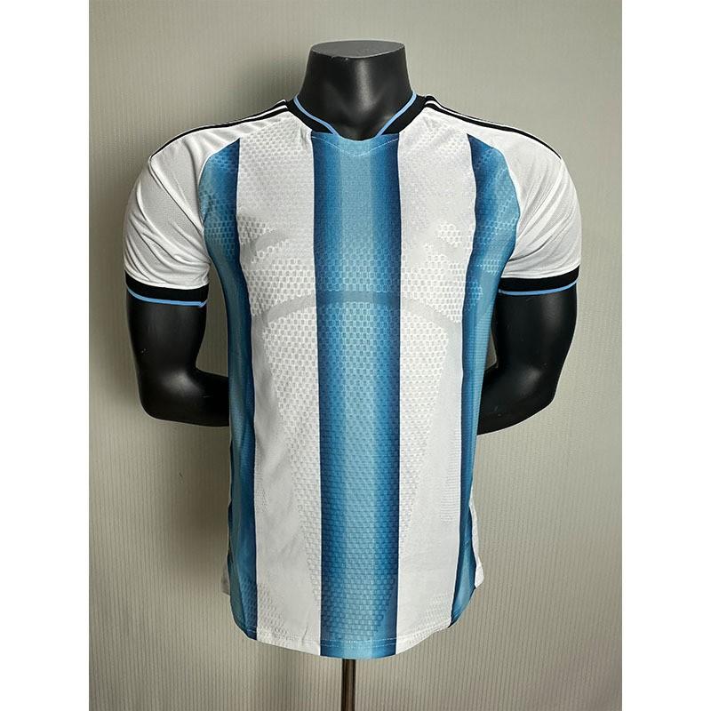 Argentina National Team Home Jersey 2026 World Cup Short Sleeve Soccer Shirt Men Bamboo Fiber Performance Wear