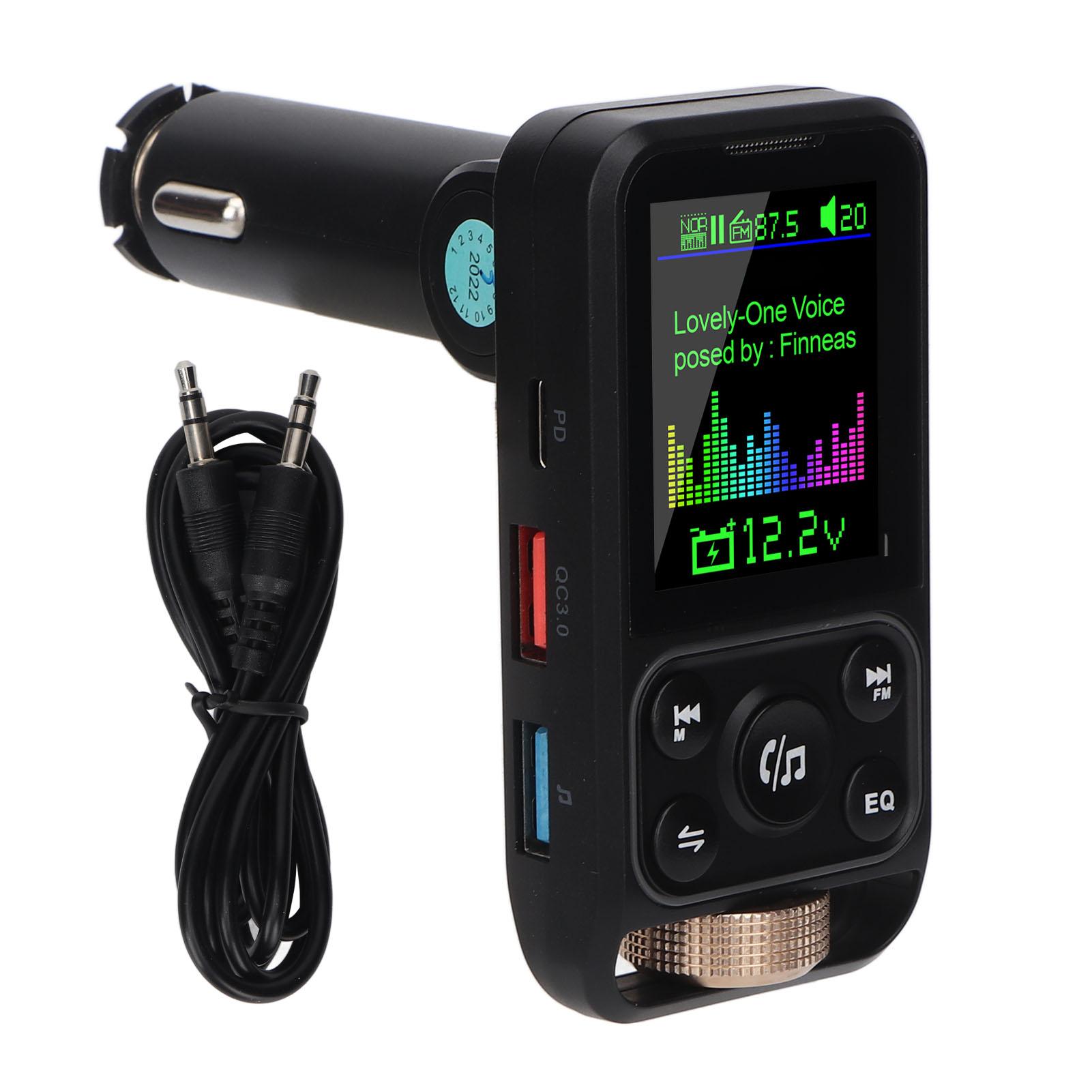 

Bluetooth FM-передатчик 12 В‑24 В Hands Free Calling Bluetooth Автомобильное зарядное устройство Адаптер Поддержка PD30W