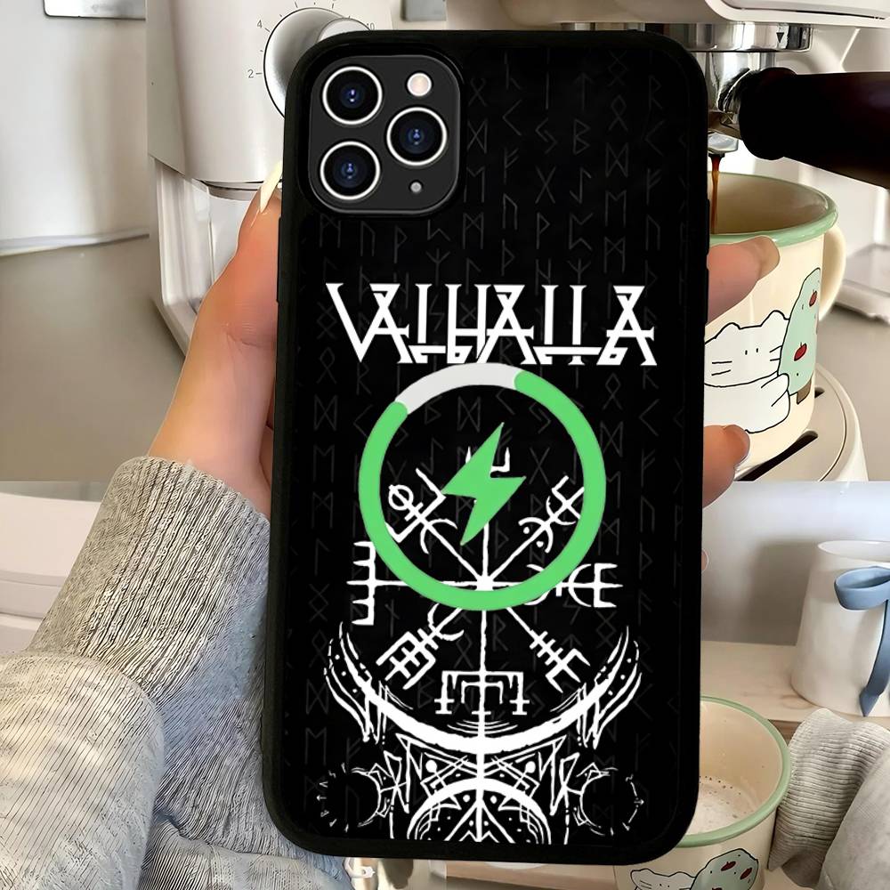 

V-Viking Logo V-Vegvisir Magnetic Wireless Phone Case For IPhone 17 16 15 14 13 12 11 Pro Max For Magsafe Cover iPhone 16 pro