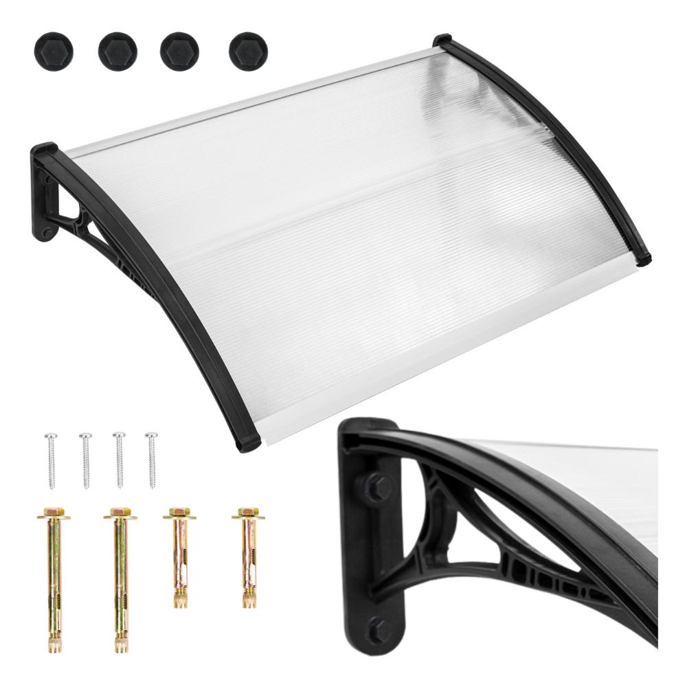 Door canopy 100x60 cm transparent