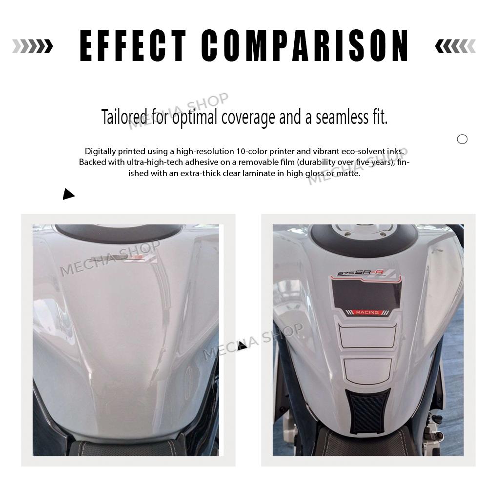 Motorcycle 3D Epoxy Resin Sticker fuel tank pad knee pads Protection Decal For CF MOTO 675SR-R 2025 2026