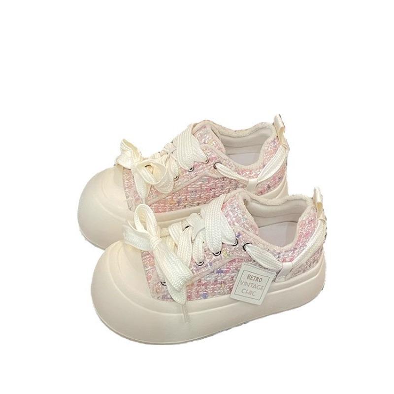 Fashion 2025Women Chunky Canvas Shoes Summer Lace-up Platform Breathable Sneakers Retro Fashion Tennis Skateboard Shoes Zapatos De Mujer