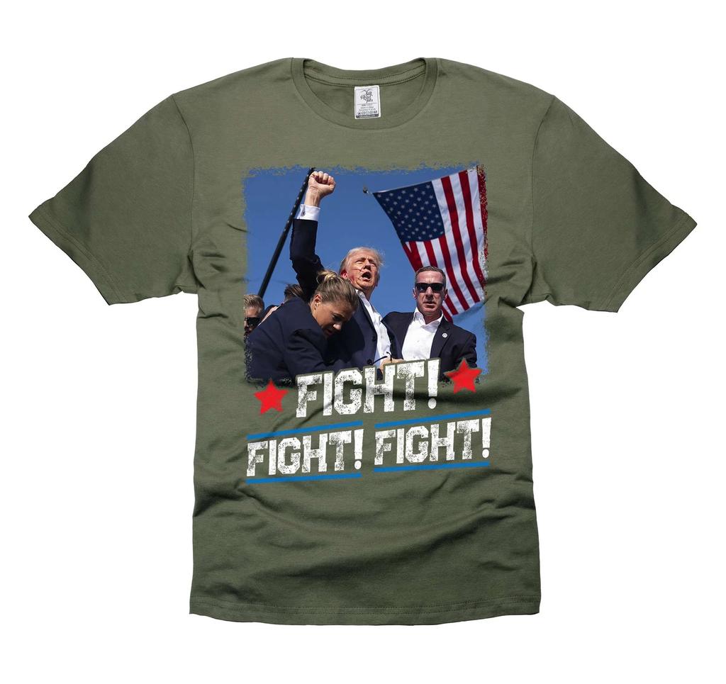Maglietta di Supporto Donald Trump DJT Maglietta con Pugno Chiuso Trump Rally PA Trump 2024 Maglietta