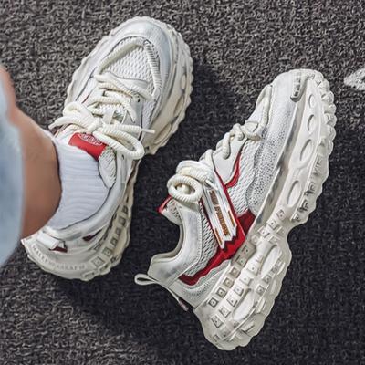 Mode 2025 Herbst Neu Herren Modetrend Low Top Lässige Dicksohlige Schuhe Mesh Atmungsaktiv Bequem Vielseitig Nische Klobige Sneaker