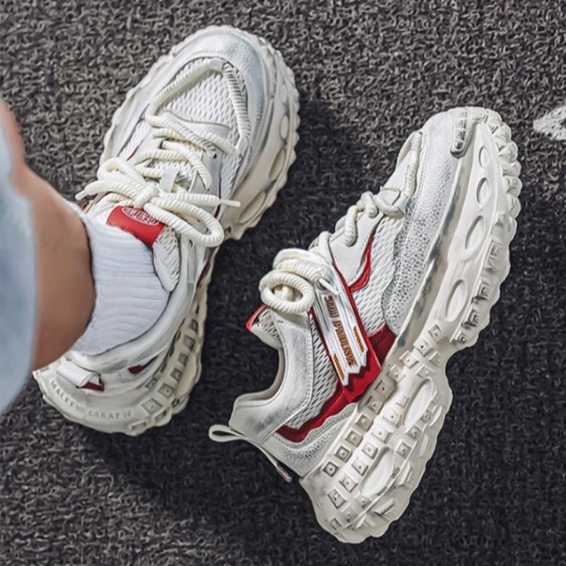 Fashion 2025 Autumn New Men's Fashion Trend Low Top Casual Thick Soled Shoes Mesh Breathable Comfortable Versatile Niche Chunky sneakers