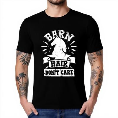 Tshirts for Men Printed For Men Crew Neck T Shirt Brand Barn Hair Dont Care Horse Design Minimalist For Man Tops Trendy Tshirt