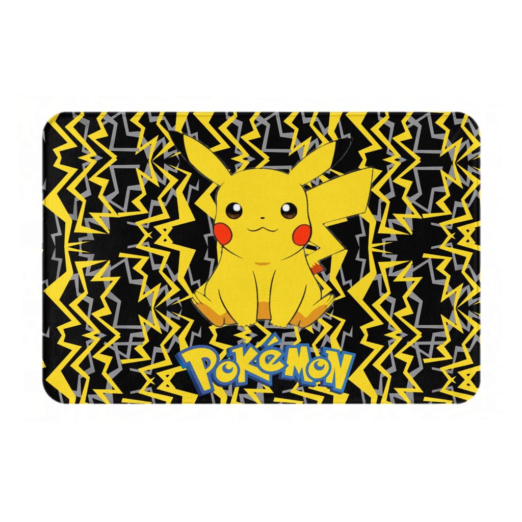 P-Pokemon Pikachus Front Floor Door Entrance Mat Outdoor Bath Kitchen Doormat Toilet Carpet Rug