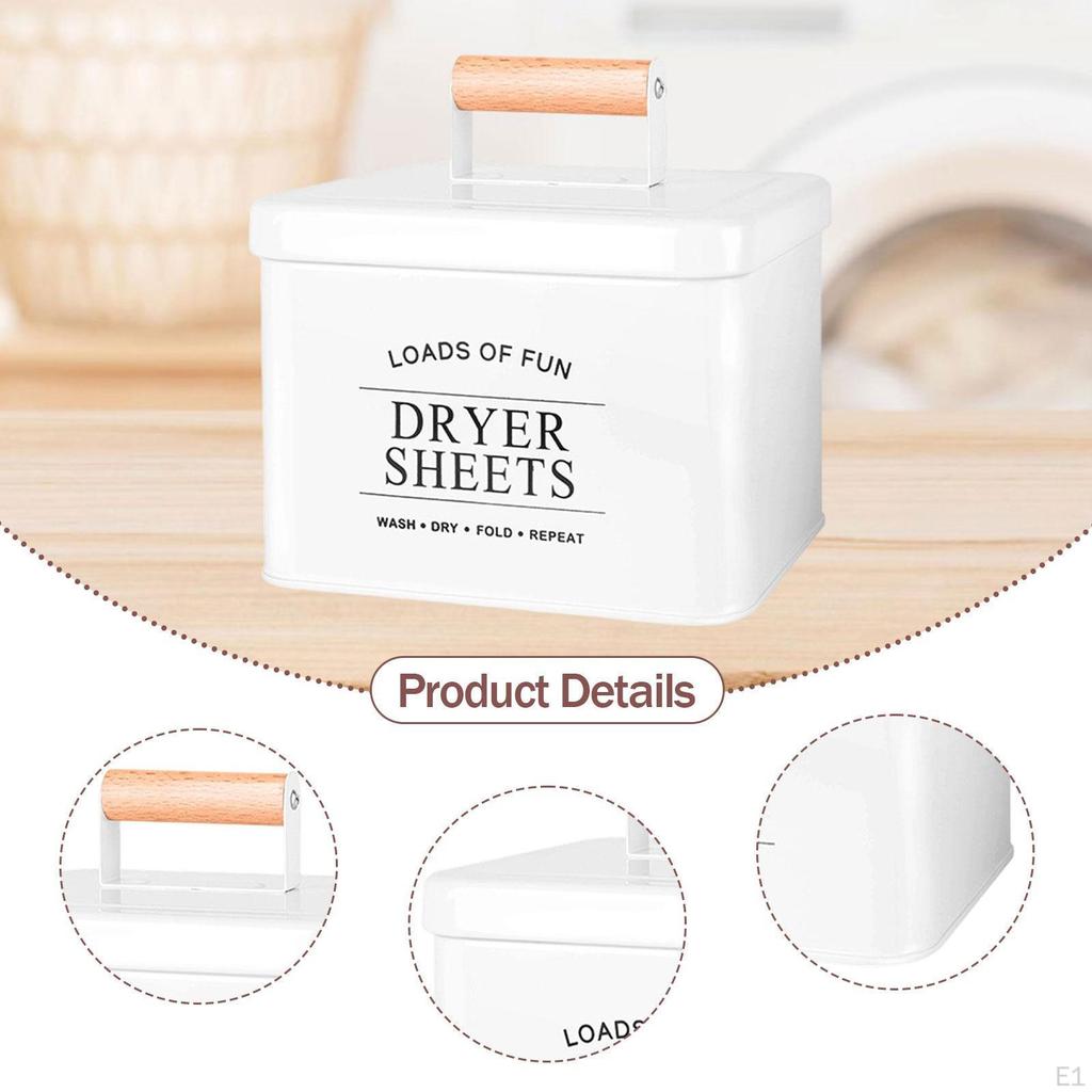 Trocknertuchbehälter Halter Modern Holzgriff Aufbewahrungsbehälter Deko Waschmittelkapsel