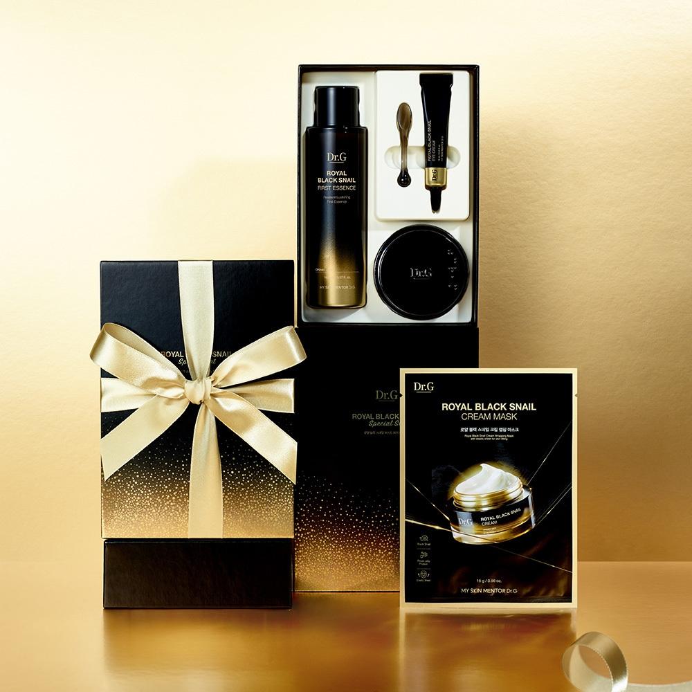 Dr.g [gift Set Elasticity] Dr.g Royal Black Snail Special Set  Essence 165ml+Cream 50ml+eye Cream 10ml+mask Pack 1ea