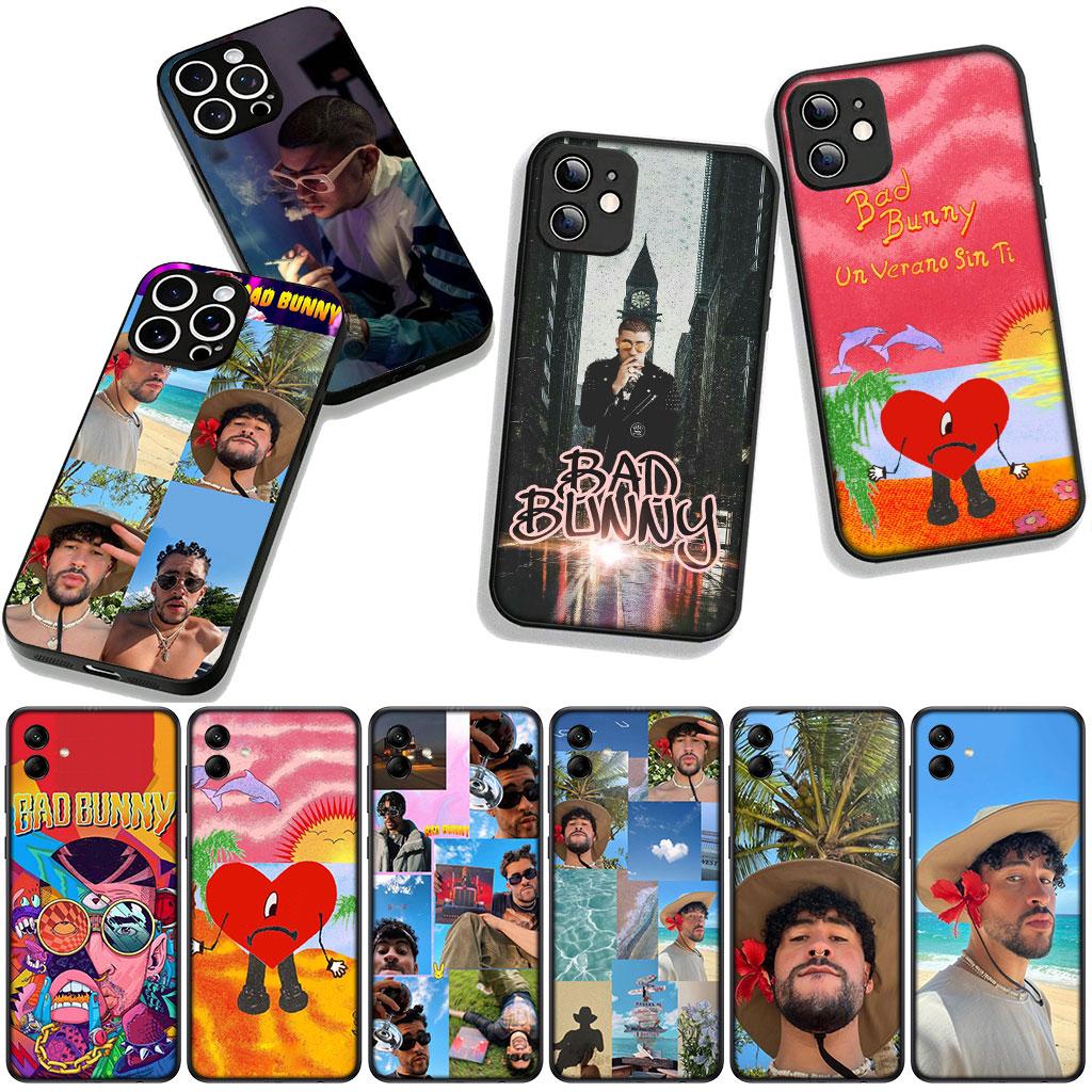 Bad Bunny Phone Cover Case for Apple iPhone 16 15 14 Plus 13 12 Mini 17 Pro Max + ProMax 16E Air 16+ Casing