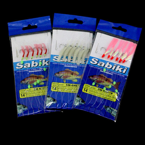 Buy Maxnina Bionic Hooks Luminous Fish Bait Hooks Rubber Band at affordable prices — free