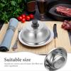1Pcs Stainless Steel Frying Pan Dome Covering Cheese Melting Sandwich Steak Round Lid Covering Barbecue Hamburger Cookware