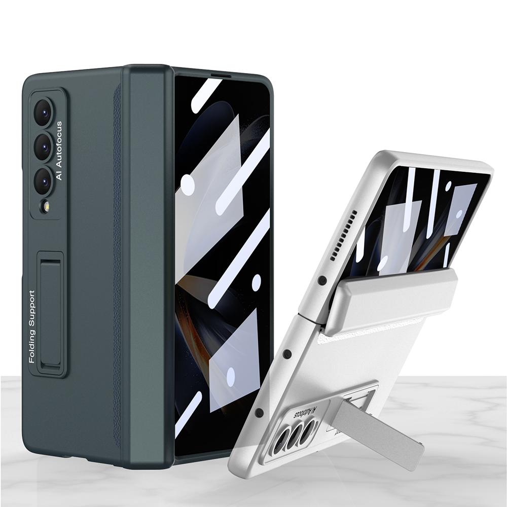 Szkło hartowane Anti Peep Zawias magnetyczny Odporny na wstrząsy pancerz Twardy futerał na telefon do Samsung Galaxy Z Fold 4 Etui z podpórką