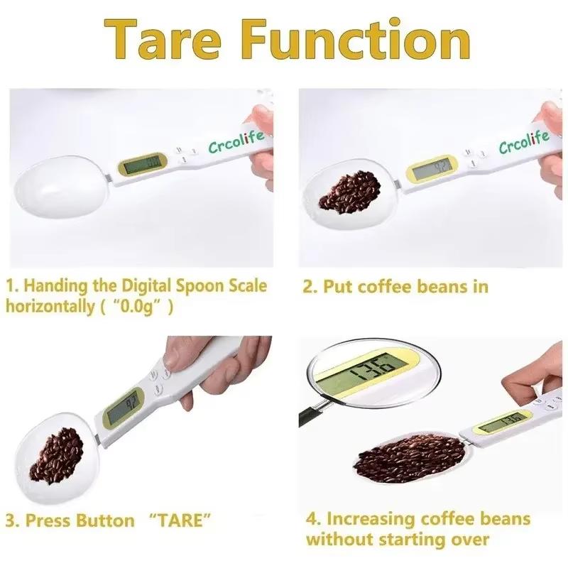 Scale Weighing Spoon Kitchen Scale Electronic Measuring Spoon Coffee Powder Scale Baking Scale Electronic Measuring Tools