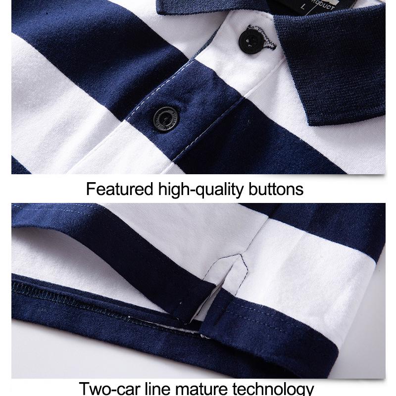 Vyriški polo marškinėliai trumpomis rankovėmis vasariniai dryžuoti medvilniniai verslo laisvalaikio vyriški polo marškinėliai atvartu apykaklė M-6XL