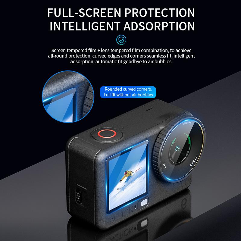2 PCS Tempered Glass for DJI Osmo Action 6 Screen Protector Anti-scratch Lens Protector For DJI Osmo Action 6 Camera Accessories