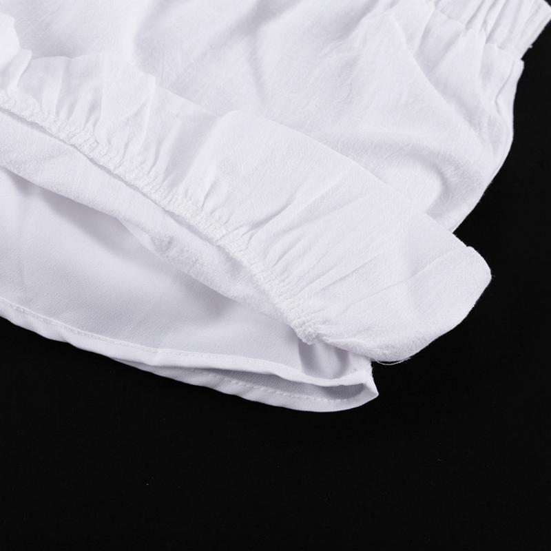 Fashion Casual Solid Loose V Neck 2 Piece Set Women France Designer Lace Up Long Sleeve Tops Female + Summer Chic High Waist  Wide Leg Short Pants