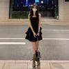 New Spring French Black Suspender Dress Children's Summer Waist French Skinny Temperament Princess Dress