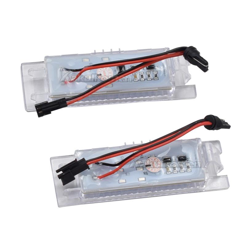 2PCS LED Number License Plate Light For Fiat Bravo 2007-2014 Grande Punto Evo 2009-2012 500L Doblo Croma Marea Tail Lamp Canbus
