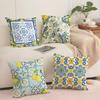 Greek Vacation Style Cushion Cover Short Plush Doublesided Print Square Throw Pillow Covers Sofa Home Cushion Decor