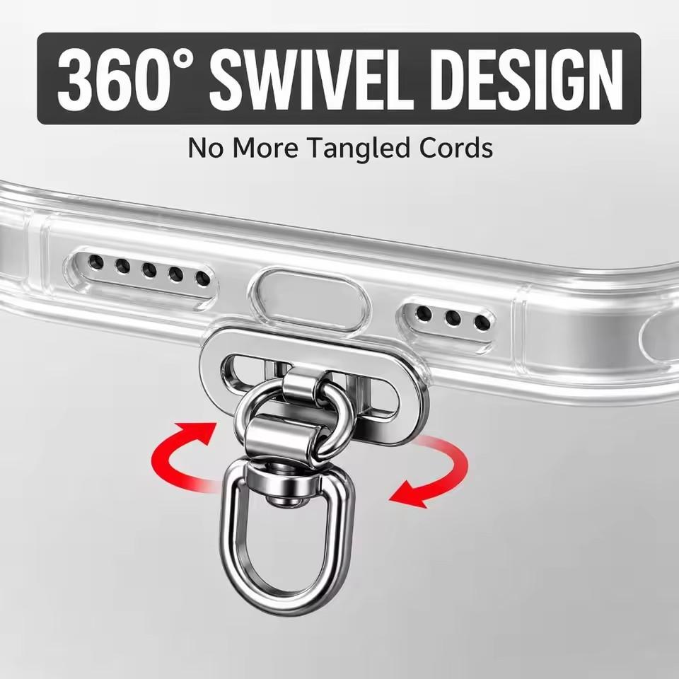 Xiaomi 1/2/4Pcs 360 Rotatable Metal Steel Phone Tether Tabs Mini Phone Lanyard Patch Gasket Connecter Piece for IPhone/Huawei/Samsung