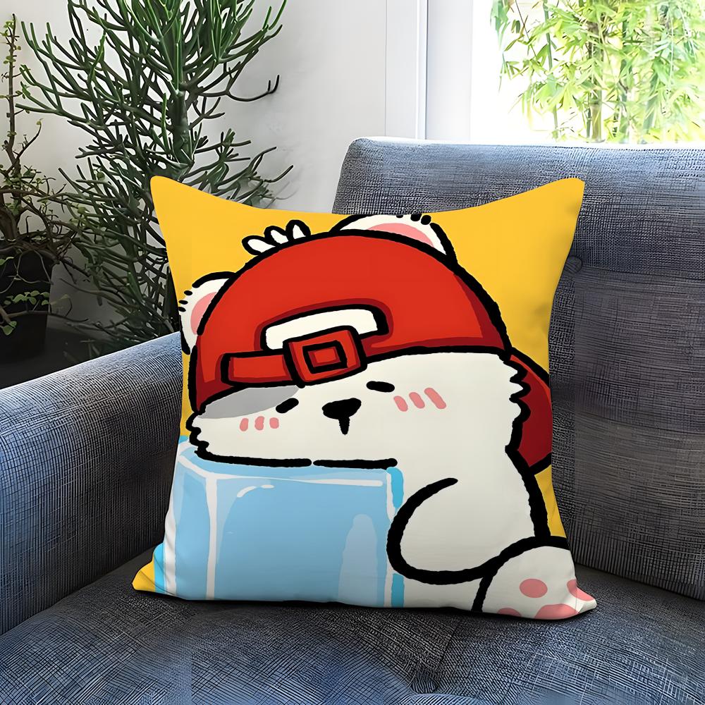 Sticker Cute Bear Stickers Cushion Cover Comfortable Reversible Pillow Cover Ideal for Car Sofa Bedroom  Beyond