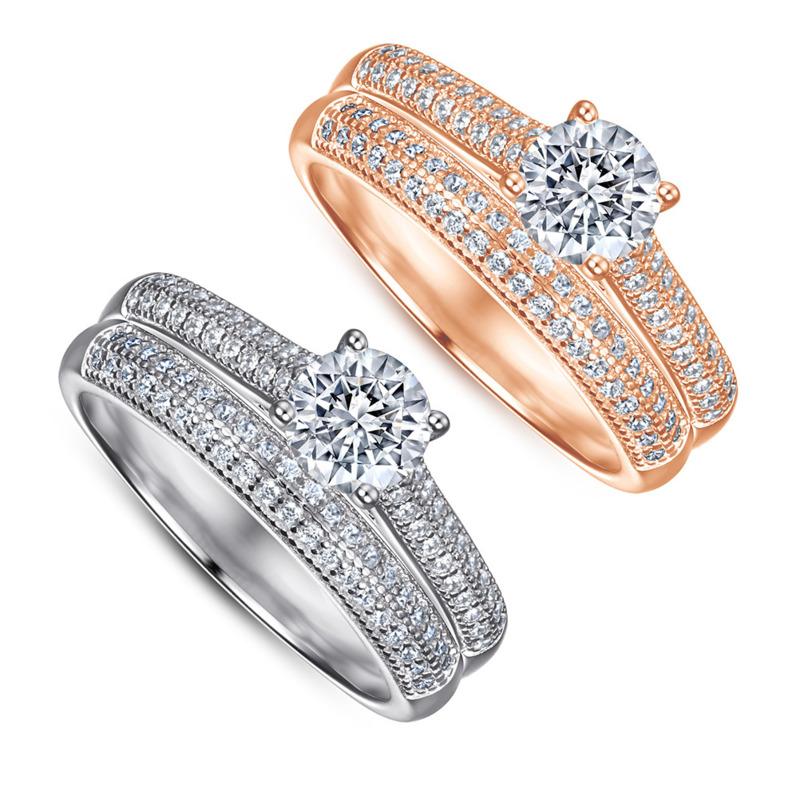 Bague Ringen Real 0.8 Ct D Color Moissanite Engagement Rings For Women S925 Sterling Silver Wedding Bands Jewelry With Certificate