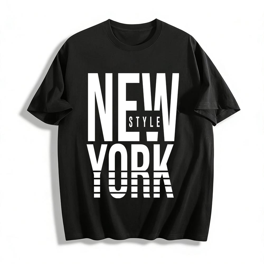 Blank Print Casual T-Shirt Unisex Loose Fit Versatile Top Pure cotton T-shirt XXS