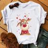 New Christmas Reindeer TShirts Deer Women Fashion Short Sleeve  Streetwear Harajuku Unisex Tees Tops Clothing