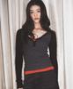 Deuleongkeutegseuteu [Woman] Reglan Henly Neck Long Sleeve Black