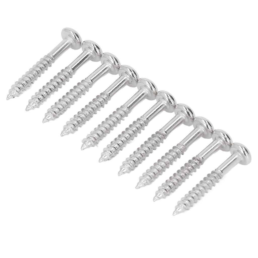 10PCS Guitar Bridge Saddle Screws Metal String Locking Screw Base Plate Front Fixing Screws