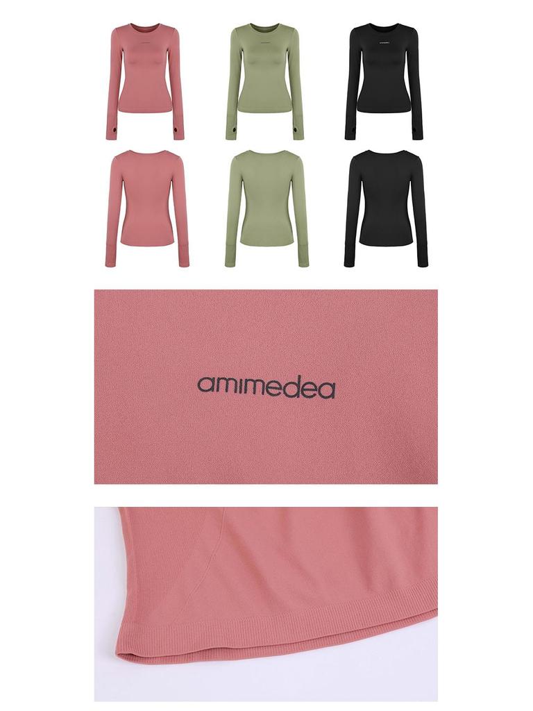 Miki Women's Quick-Dry Long Sleeve Fitted Sports Top for Yoga and Running