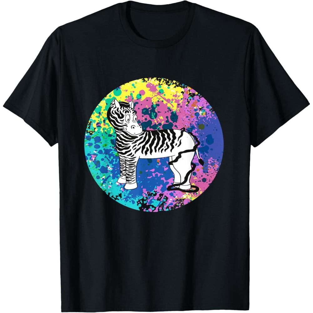 Funny Zebra Zookeeper Abstract Wildlife Animal Lover Cotton Men T Shirt 4XL чёрный
