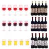 5Pcs 1:12 Dollhouse Miniature Wine Bottle Beer Mug Model Furniture House Decor Toy Scenery Supplies
