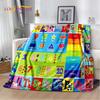 ABC Cartoon Alphabet Children Kids Early Education Soft Plush Blanket,Flannel Blanket Throw Blanket for Living Room Bedroom Sofa