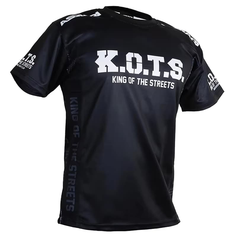 Huiteng13 ASKARI K.O.T.S. King of The Streets T-shirt Heren MMA Boksen Training Tee Zwart Streetwear Sportkleding Sportschool Workout Top Unisex S