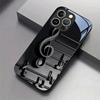 Schwarzes Musiksymbol-Muster Gehärtetes Glas Schwarze Handyhülle Für iPhone 17 16 15 14 13 12 11 Pro Max 17 Air 7 8 Plus XR XS X Hülle