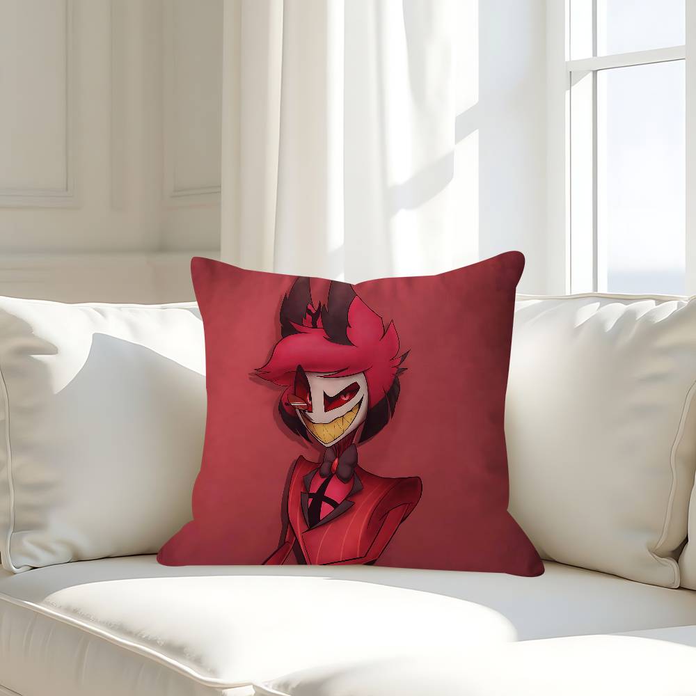 

H-Hazbin A-Alastor Stitch Lucky Dragon Pillow Cover Sofa Cushion Cover Home Room Decoration Children Gift 16x16Inch