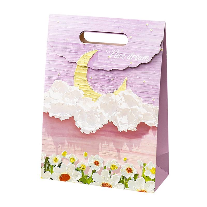

5Pcs Elegant Gift Bags Wedding Birthday Baptism Jewelry Candy Packaging Small Paper Bags